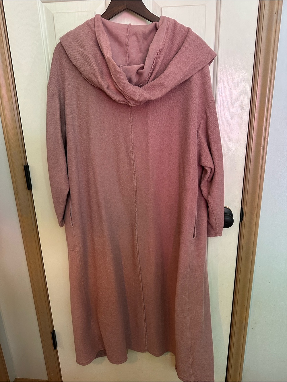 Free People Dusty Rose Hooded Open-Front Cardigan XS - Picture 3 of 4